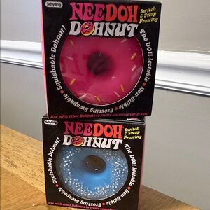 Schylling Needoh DohNut Squishable Toy - Pink & Blue Frosting
